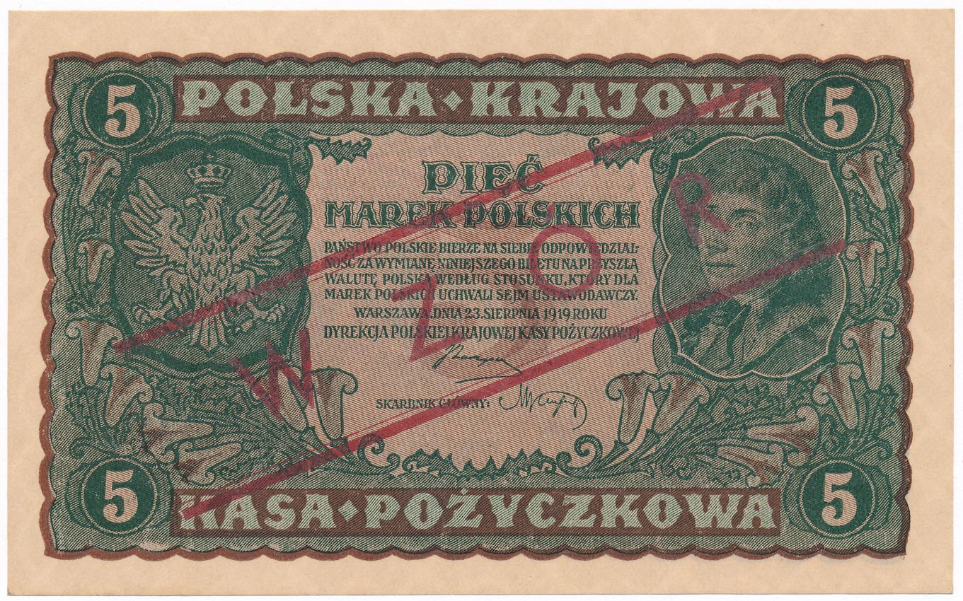 WZÓR. 5  marek polskich 1920